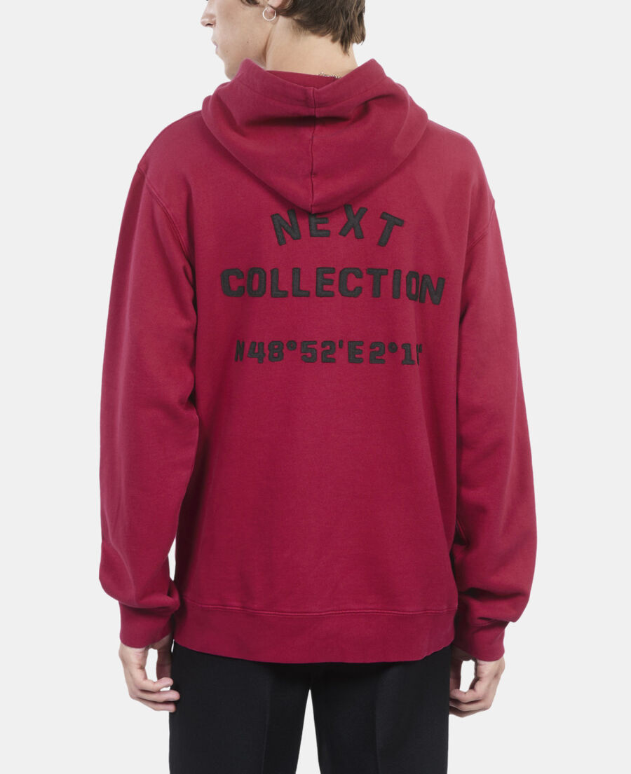 The Kooples HERREN BLOOD rotes kapuzensweatshirt mit logo