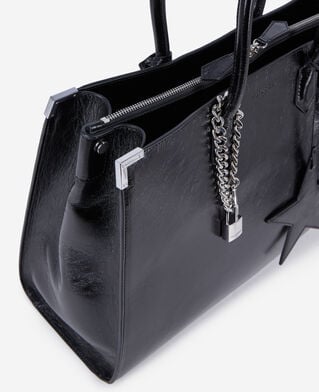 The Kooples WOMEN BLACK ming xl black leather bag