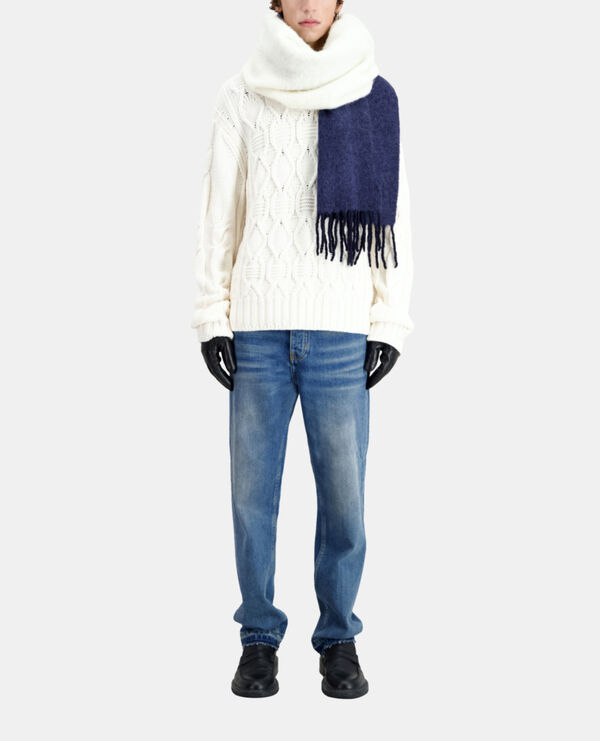 ecru cable wool sweater