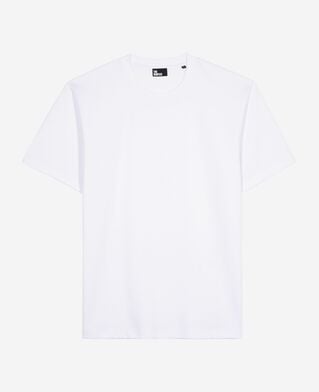 The Kooples MEN WHITE mixed t-shirt, straight, plain white