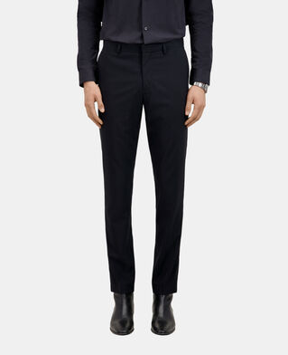 The Kooples HOMME DARK NAVY pantalon de costume prince de galles en laine bleu marine