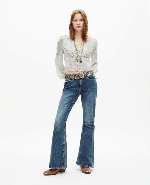 The Kooples WOMEN VINTAGE BLUE blue flare jeans
