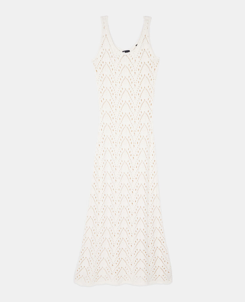 The Kooples WOMEN ECRU long ecru knit dress