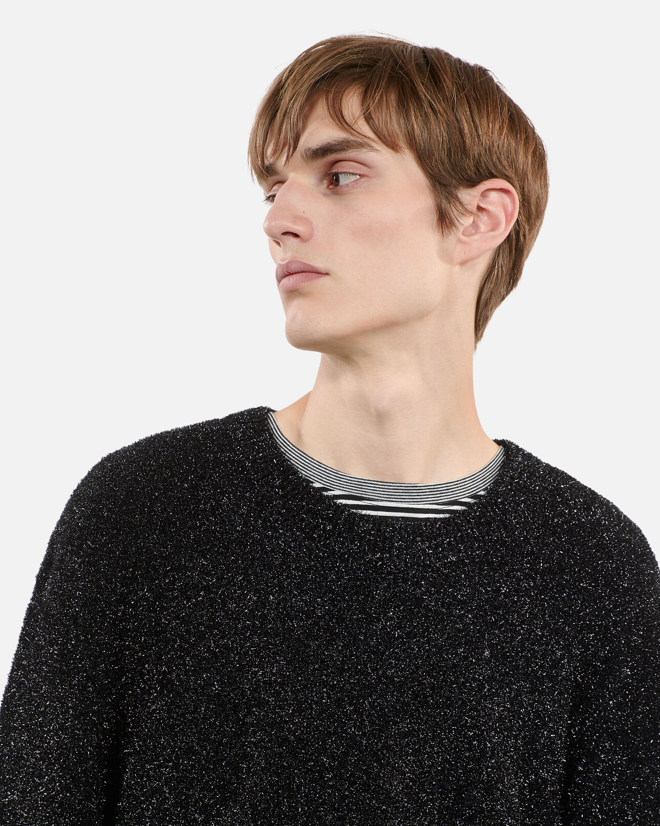 The Kooples HOMME BLACK pull pailleté noir