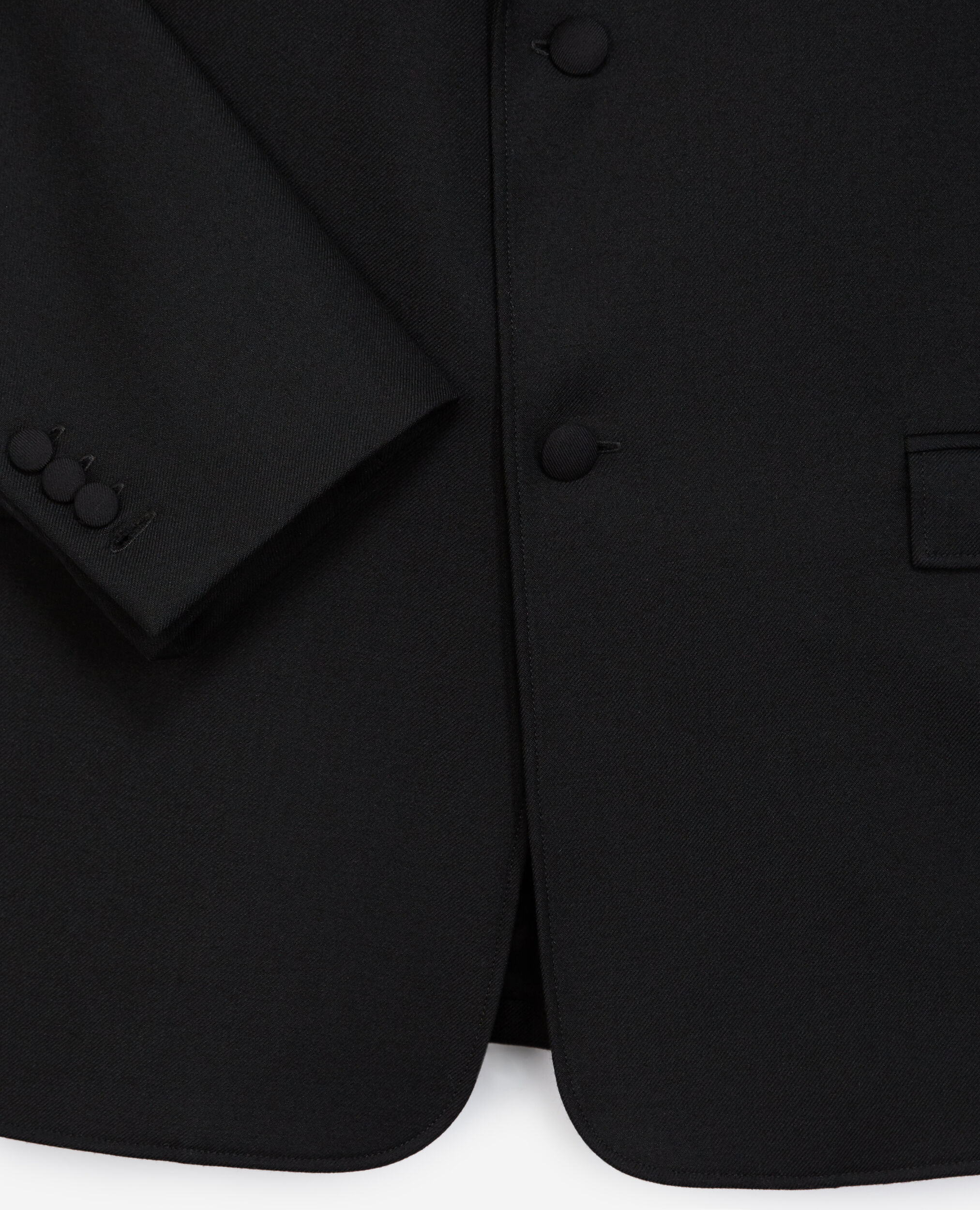Black jacket with covered buttons, BLACK, hi-res image number null