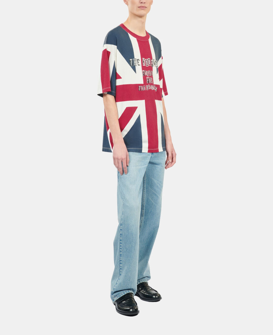 The Kooples MEN RED uk flag printed t-shirt