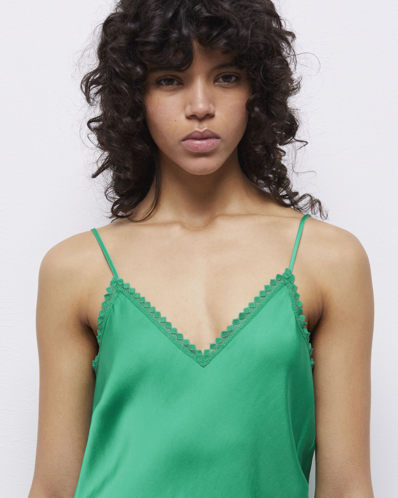 The Kooples FEMME EMERAUDE caraco vert
