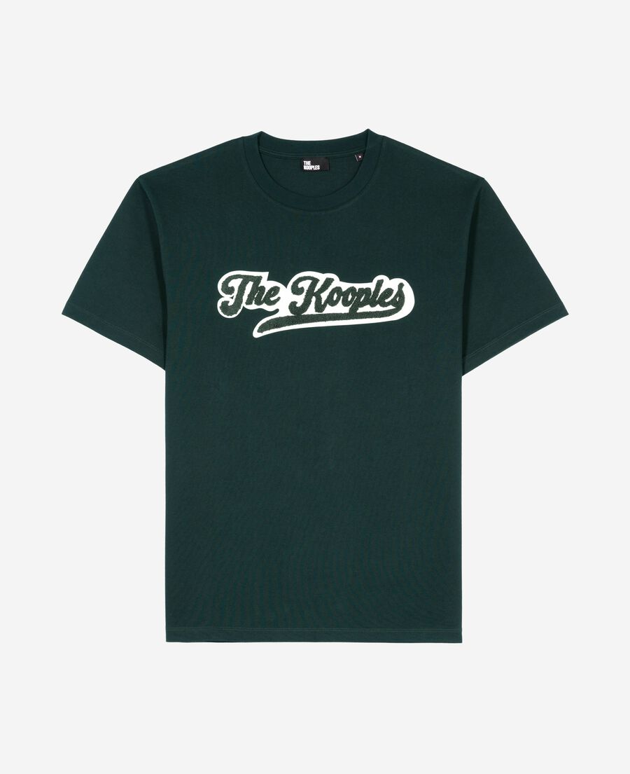 The Kooples H BOTTLE GREEN t-shirt with dark green patch
