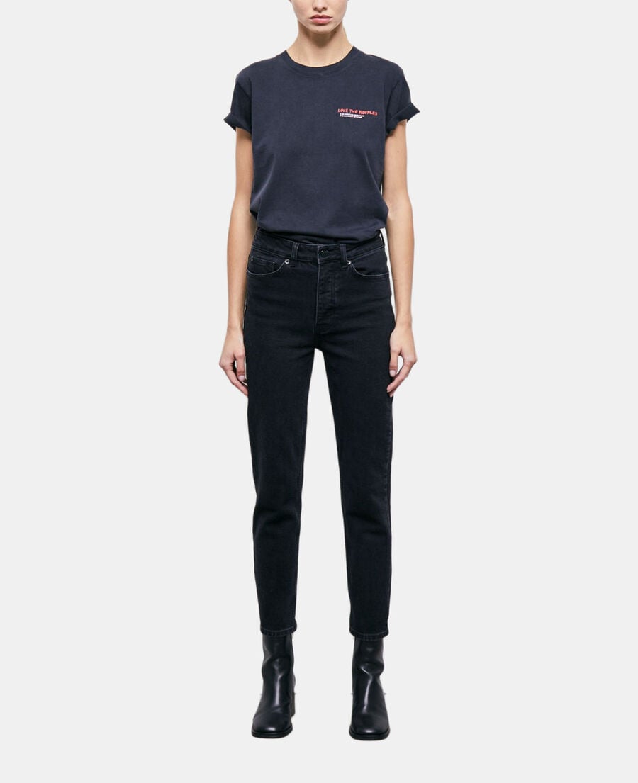 The Kooples DAMEN BLACK WASHED schwarze slim-fit jeans