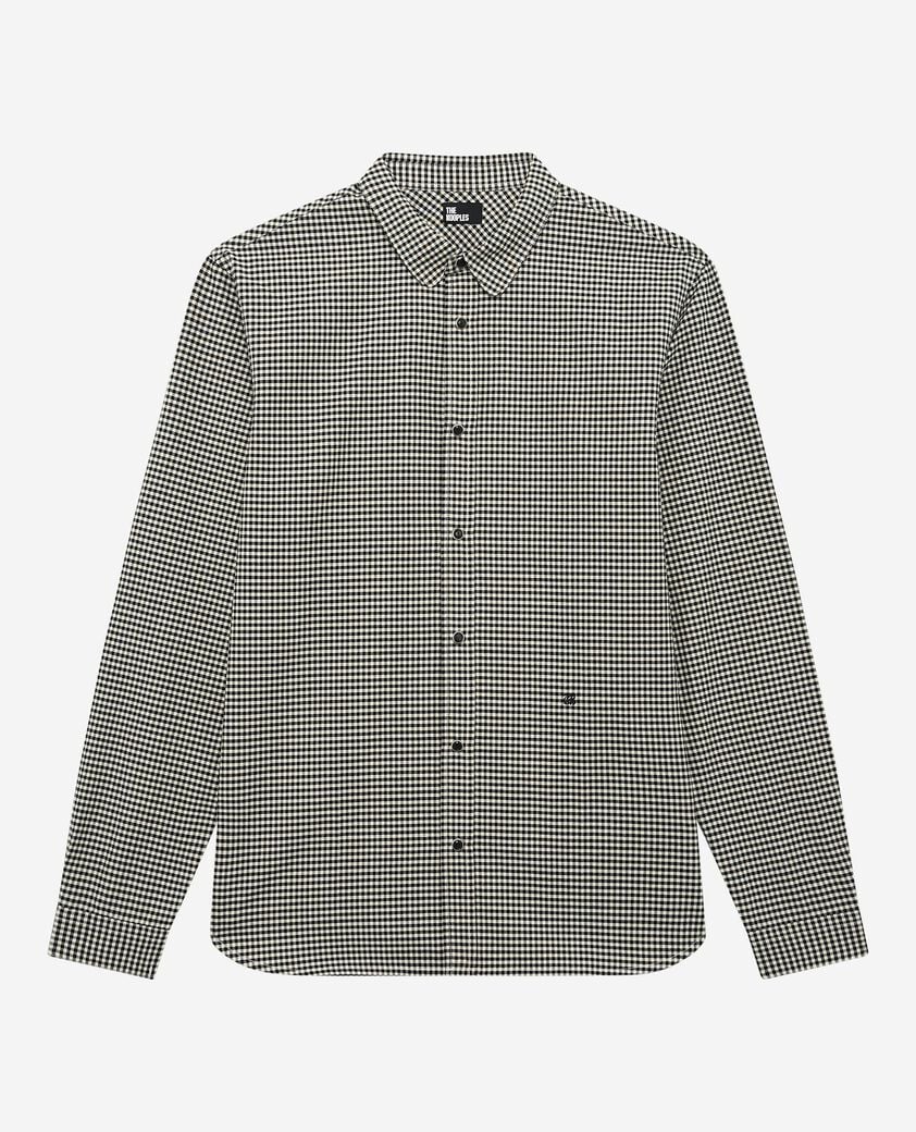 The Kooples H BLACK WHITE white and black checkered shirt