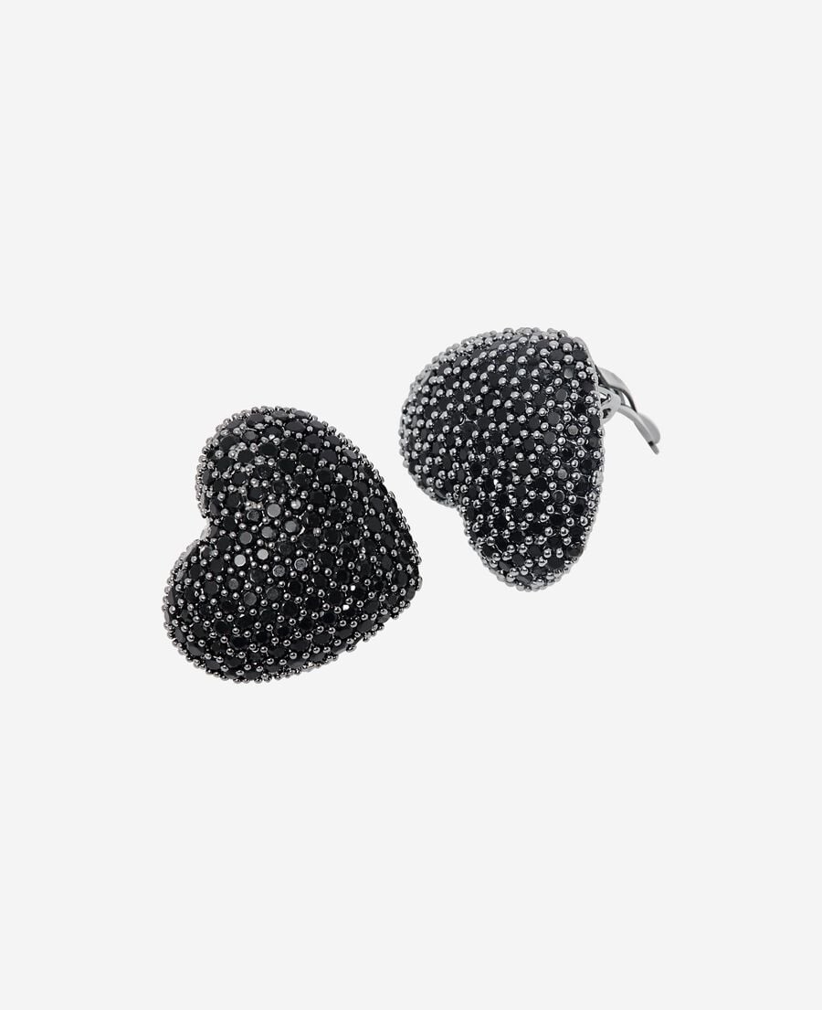 The Kooples FEMME BLACK boucles d'oreilles à clip noires