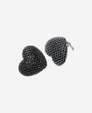 The Kooples FEMME BLACK boucles d'oreilles à clip noires