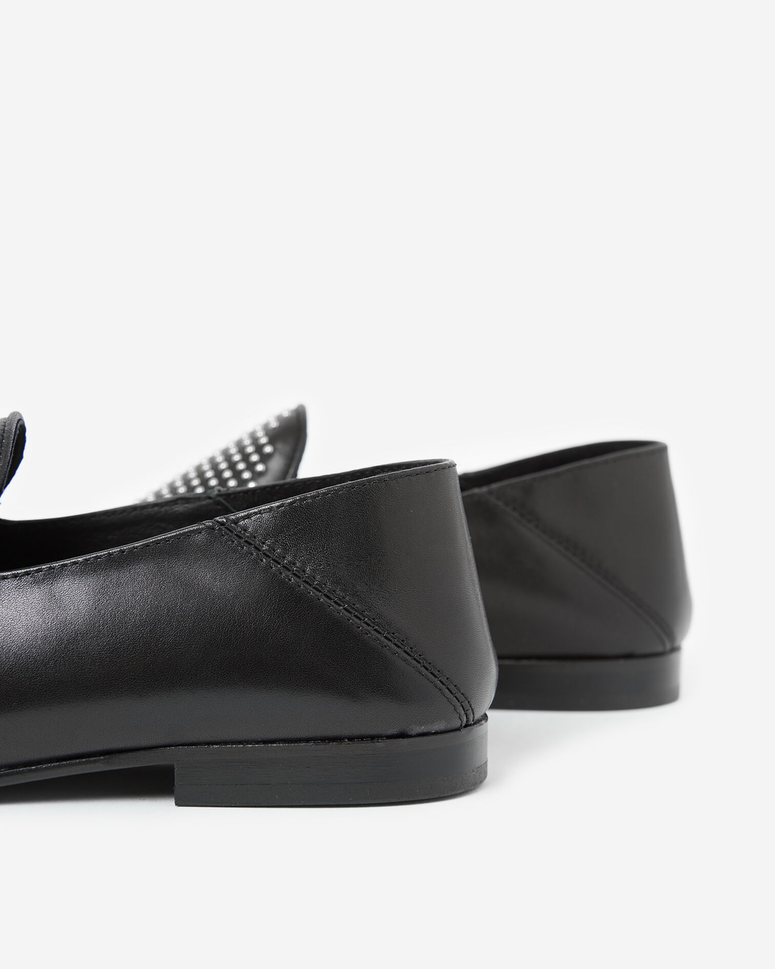 Schwarze Ledermokassins mit Studs, BLACK, hi-res image number null