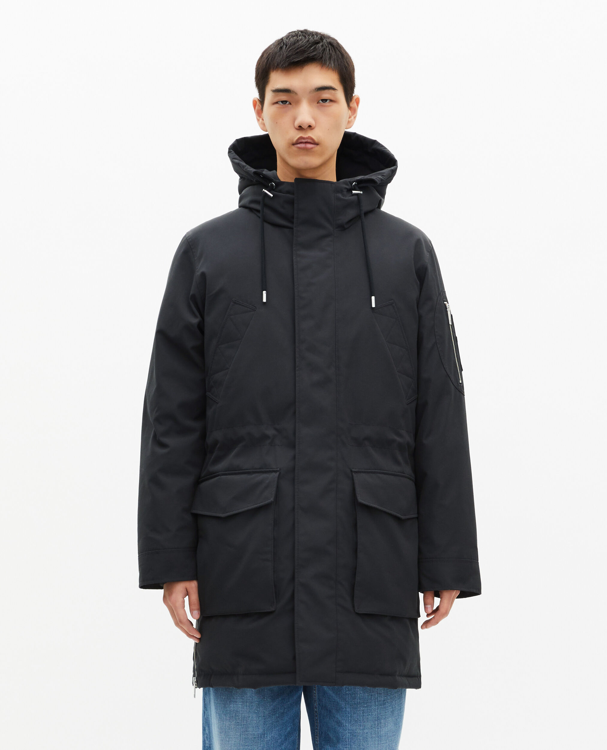 Grey parka, STONE, hi-res image number null