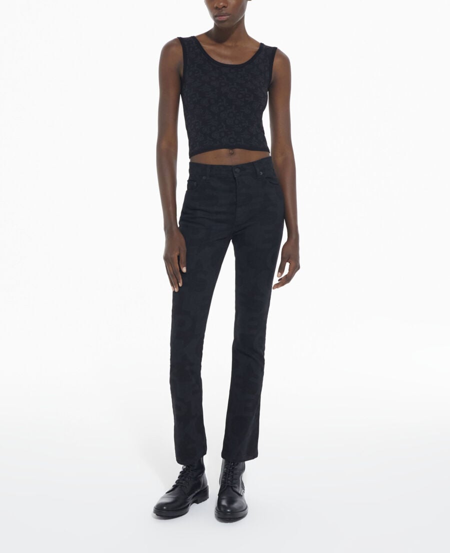 The Kooples FEMME BLACK DARK GREY brassière logo the kooples noire