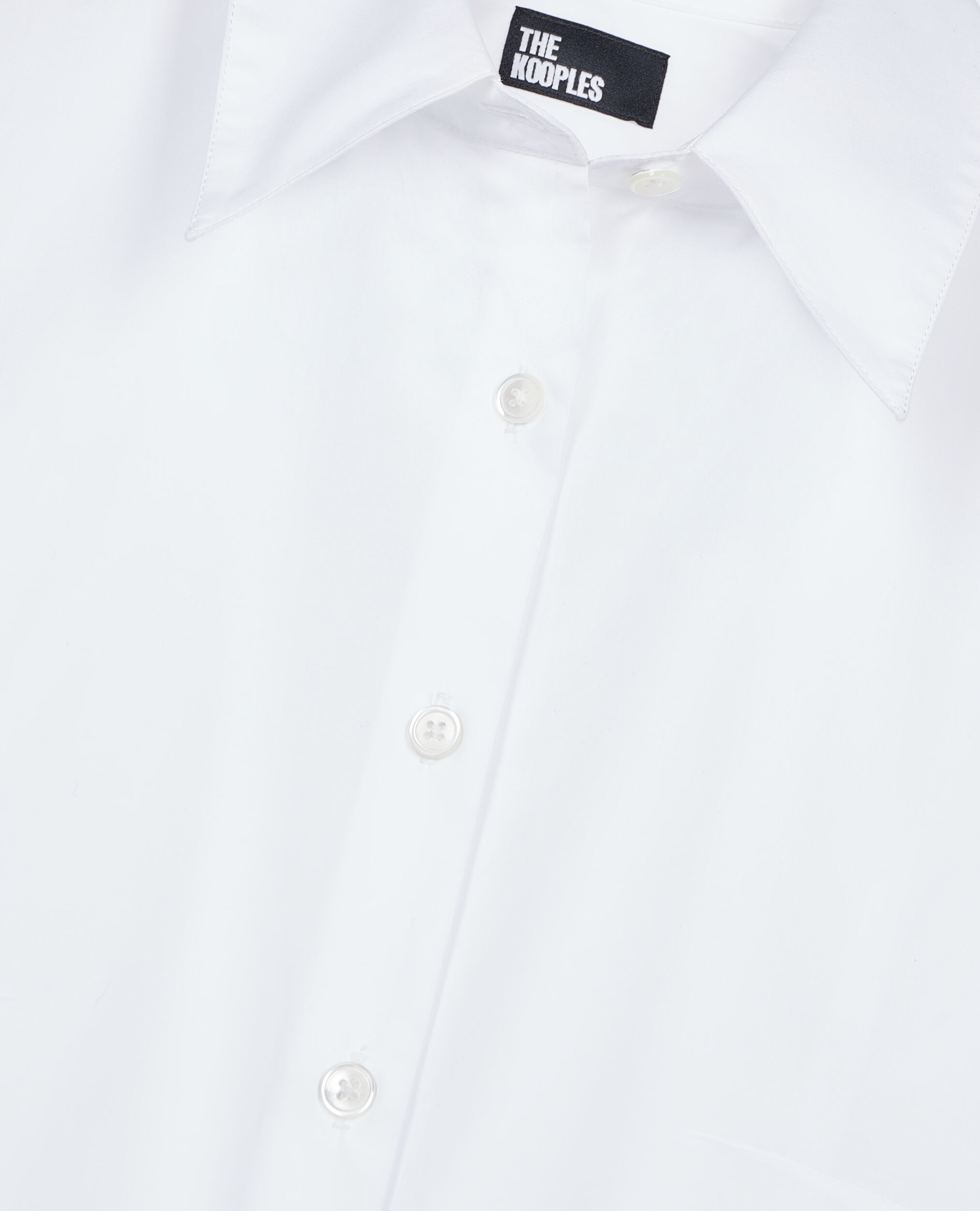 White poplin shirt, WHITE, hi-res image number null