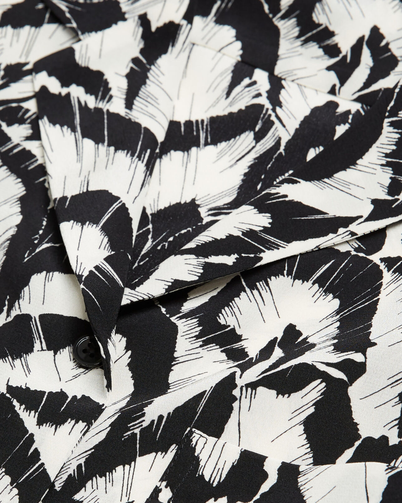 The Kooples FEMME OFF WHITE / BLACK chemise en soie imprimée