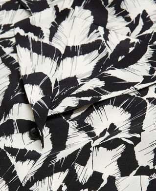 The Kooples F OFF WHITE / BLACK printed silk shirt