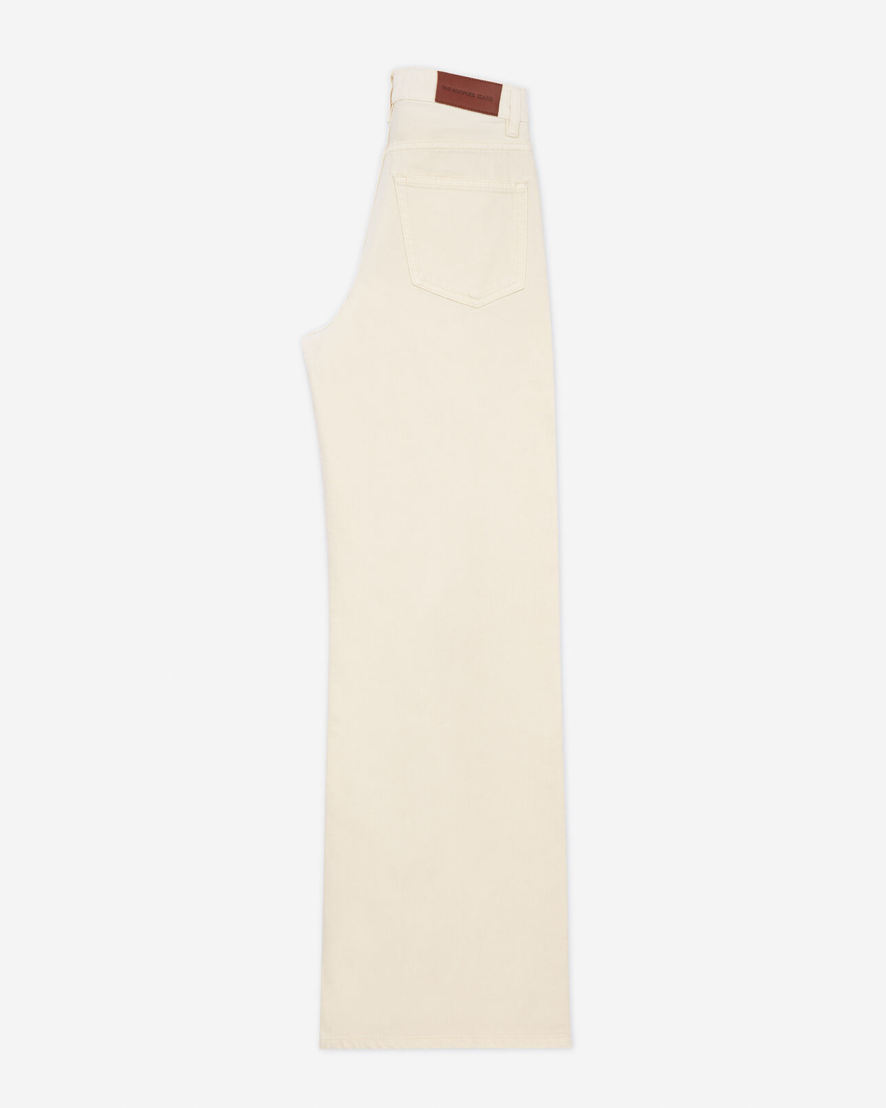 The Kooples WOMEN CREAM high-waist wide-leg ecru jeans
