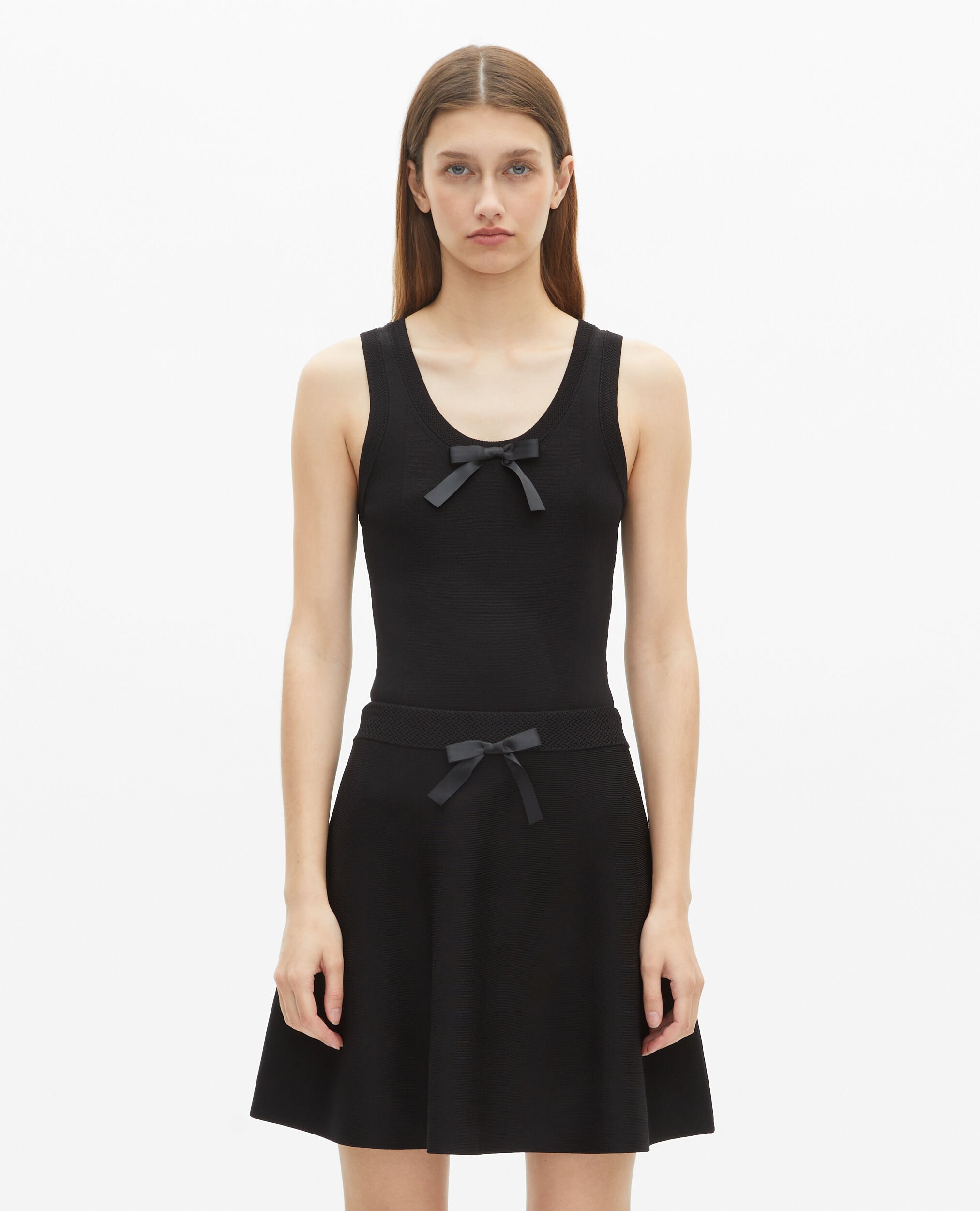 Short black mesh skirt, BLACK, hi-res image number null