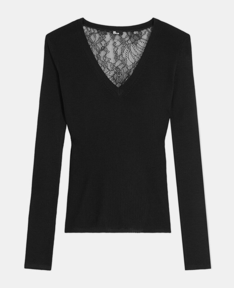 black wool sweater