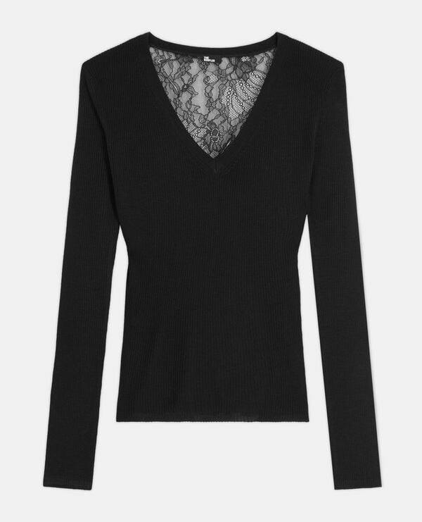 black wool sweater