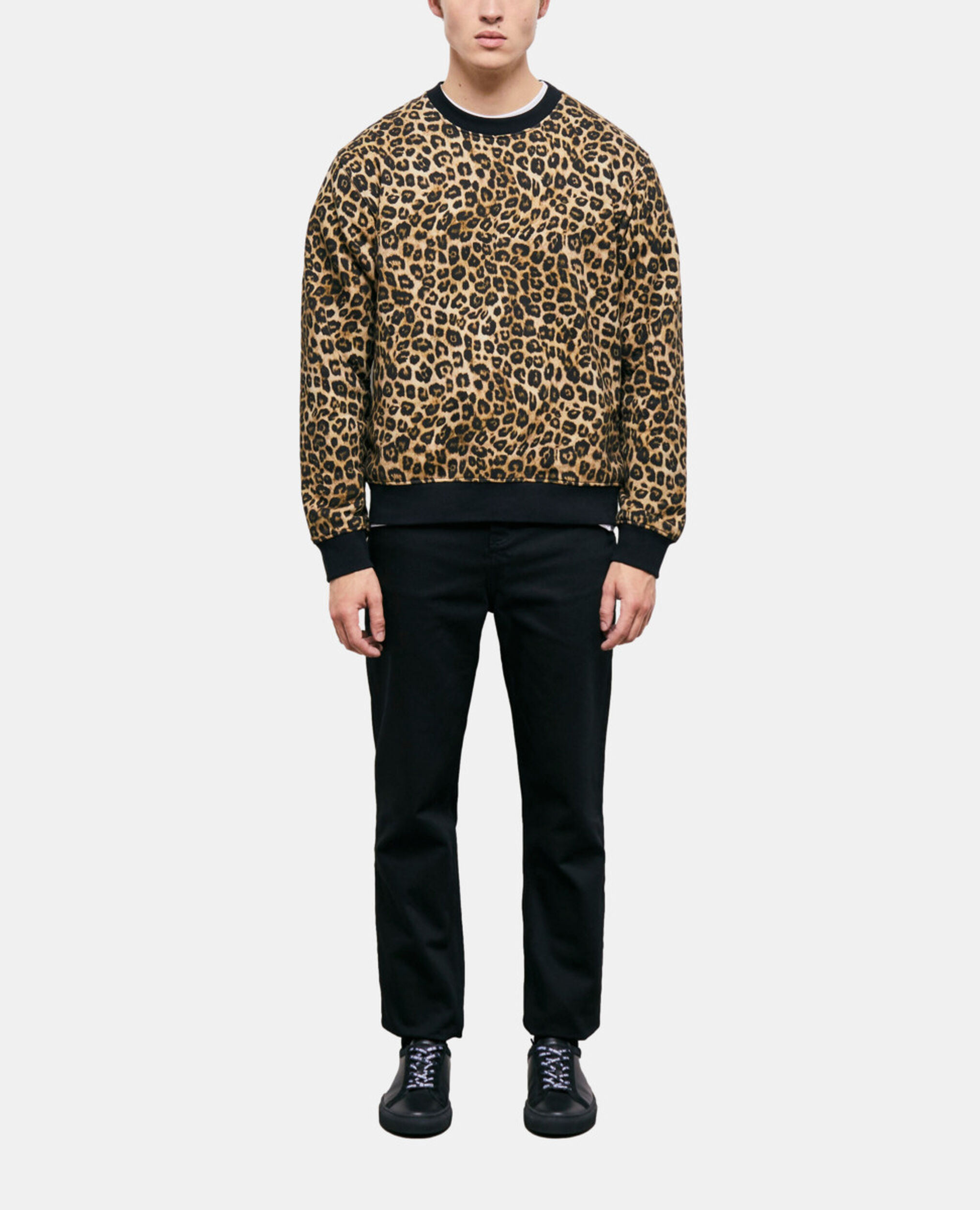 Sweatshirt mit Leopardenmuster, LEOPARD, hi-res image number null