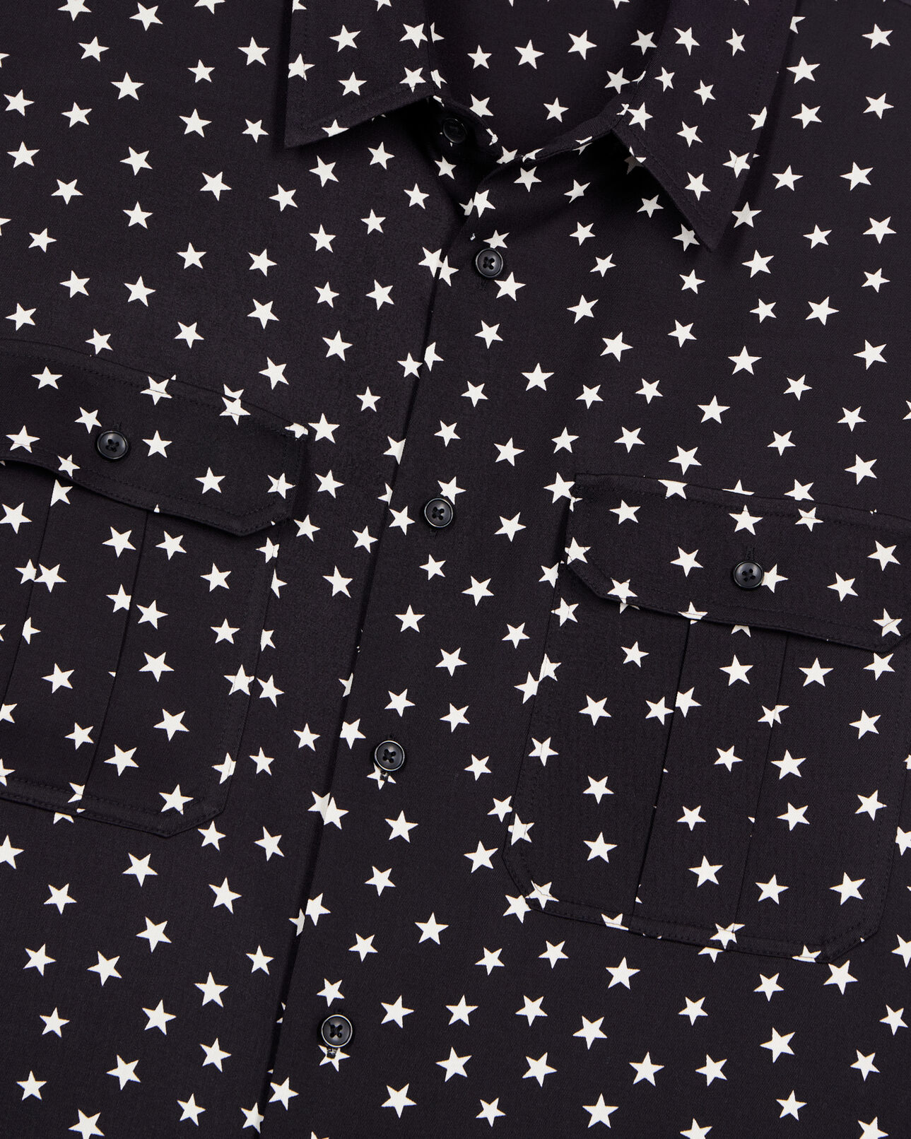 The Kooples HOMME BLACK WHITE chemise imprimée étoiles