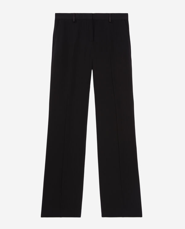 pantalon tailleur noir en crêpe