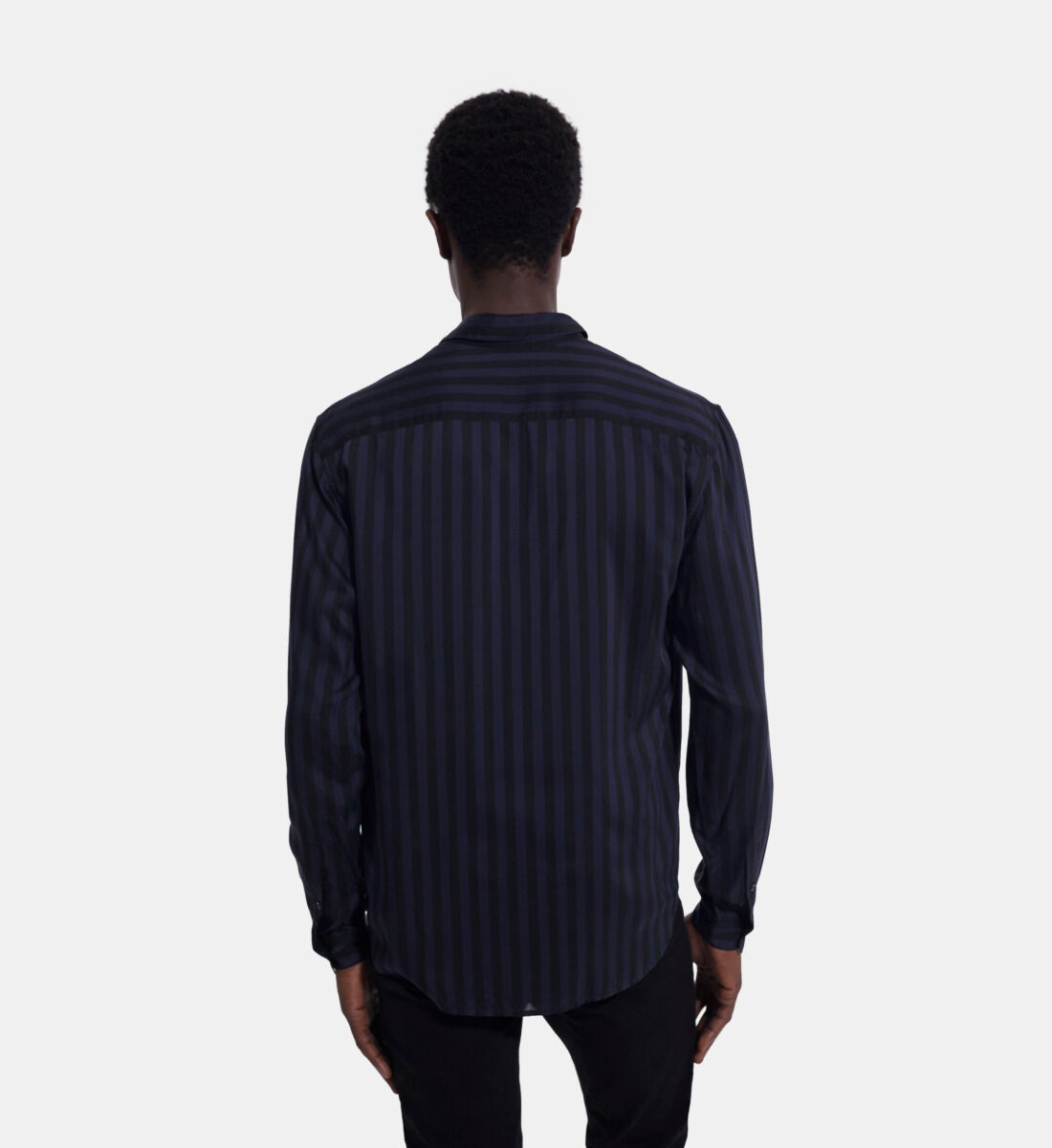 Striped shirt with classic collar