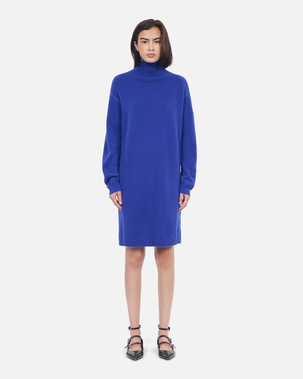 The Kooples WOMEN BLUE ELECTRIC short electric blue cashmere sweater dress
