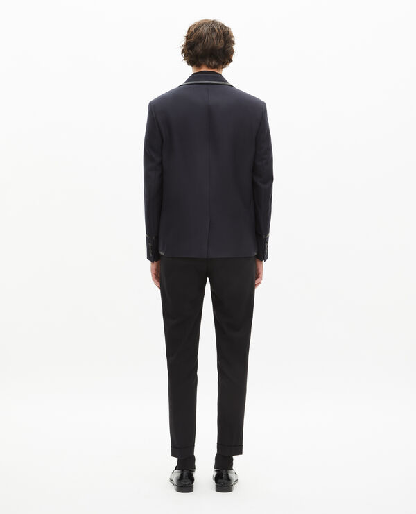 The Kooples MEN DARK NAVY navy blue wool-blend jacket
