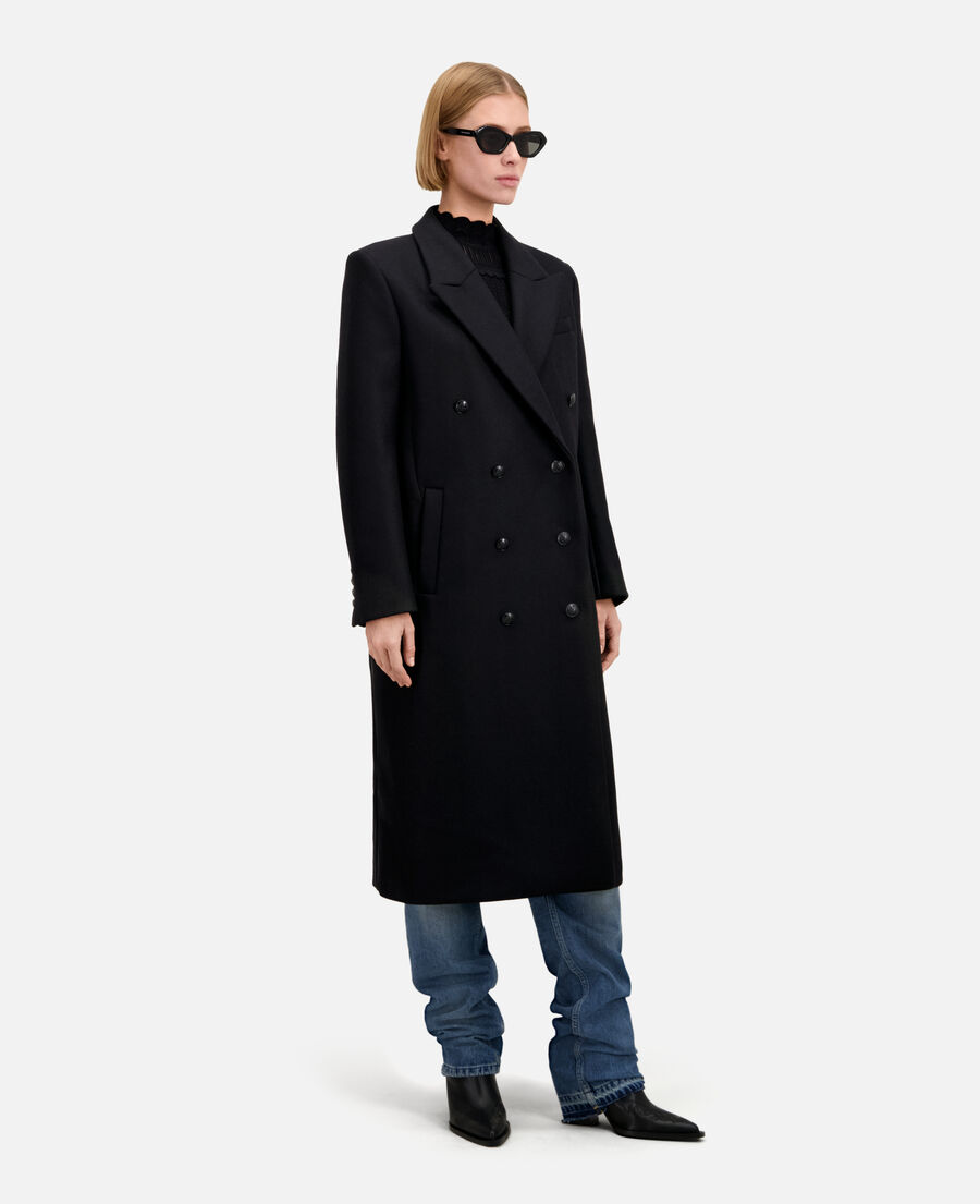 long black wool coat