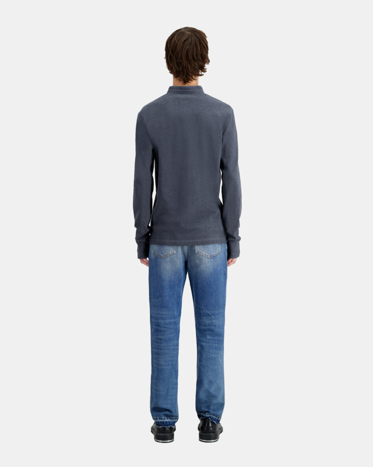 The Kooples HOMME GREY MELANGE polo gris en coton