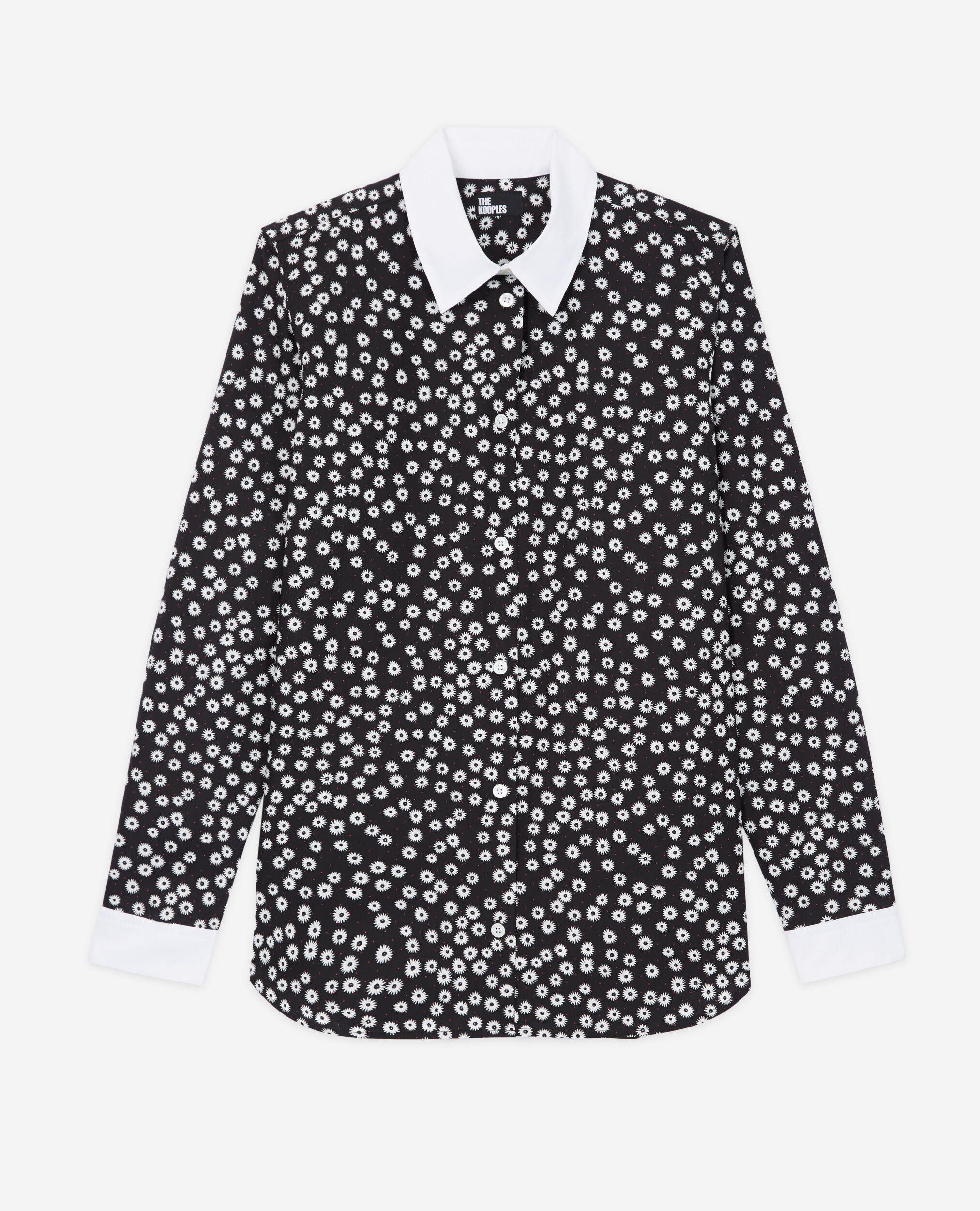 Printed shirt, BLACK WHITE, hi-res image number null