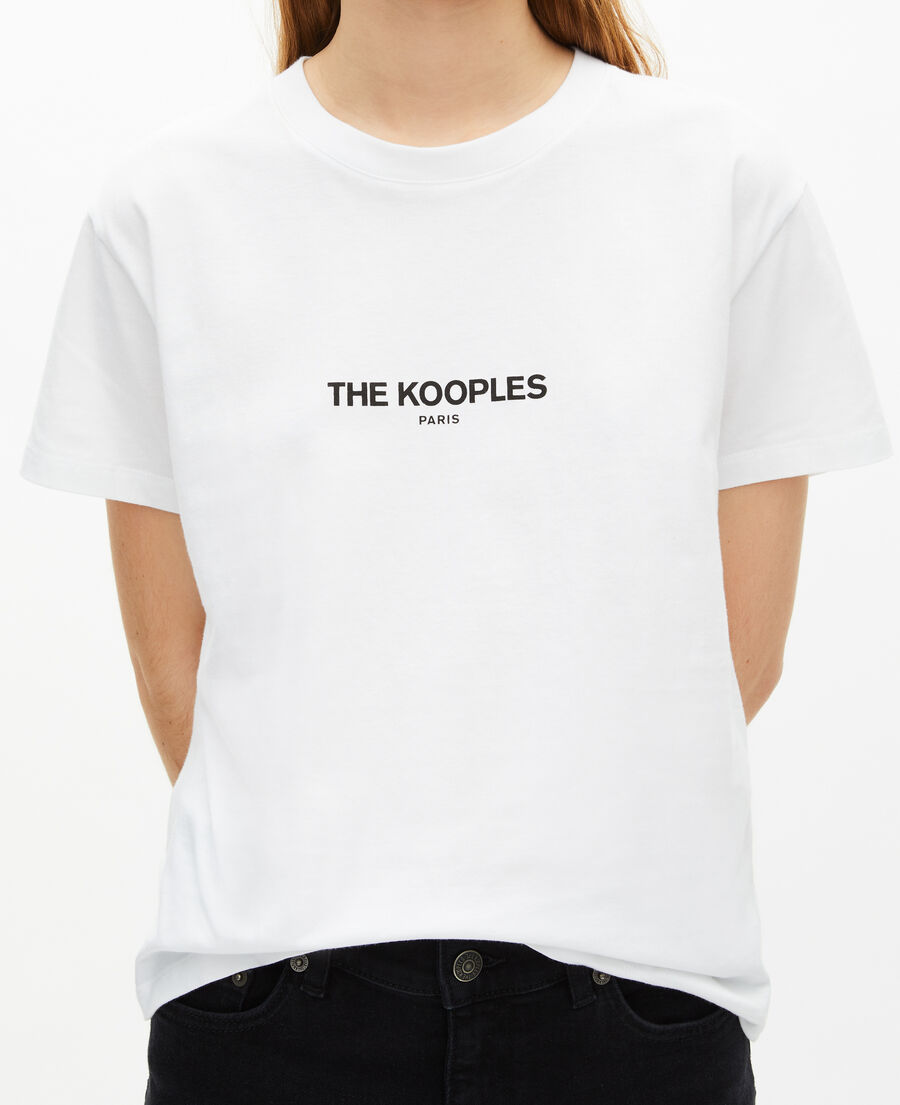 The Kooples WOMEN WHITE white logo t-shirt