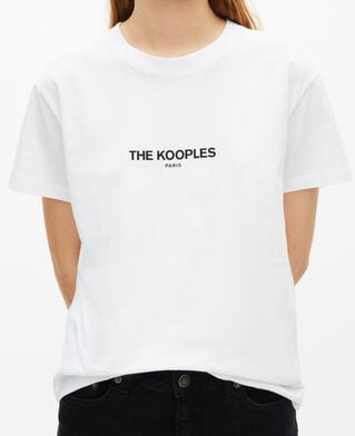 The Kooples FEMME WHITE t-shirt logo blanc