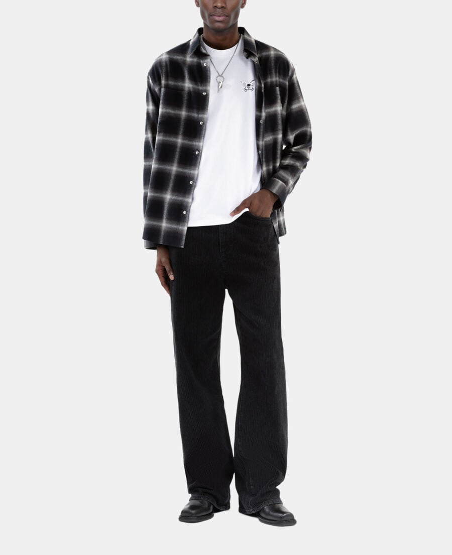 The Kooples MEN WHITE white t-shirt with butterfly flocking