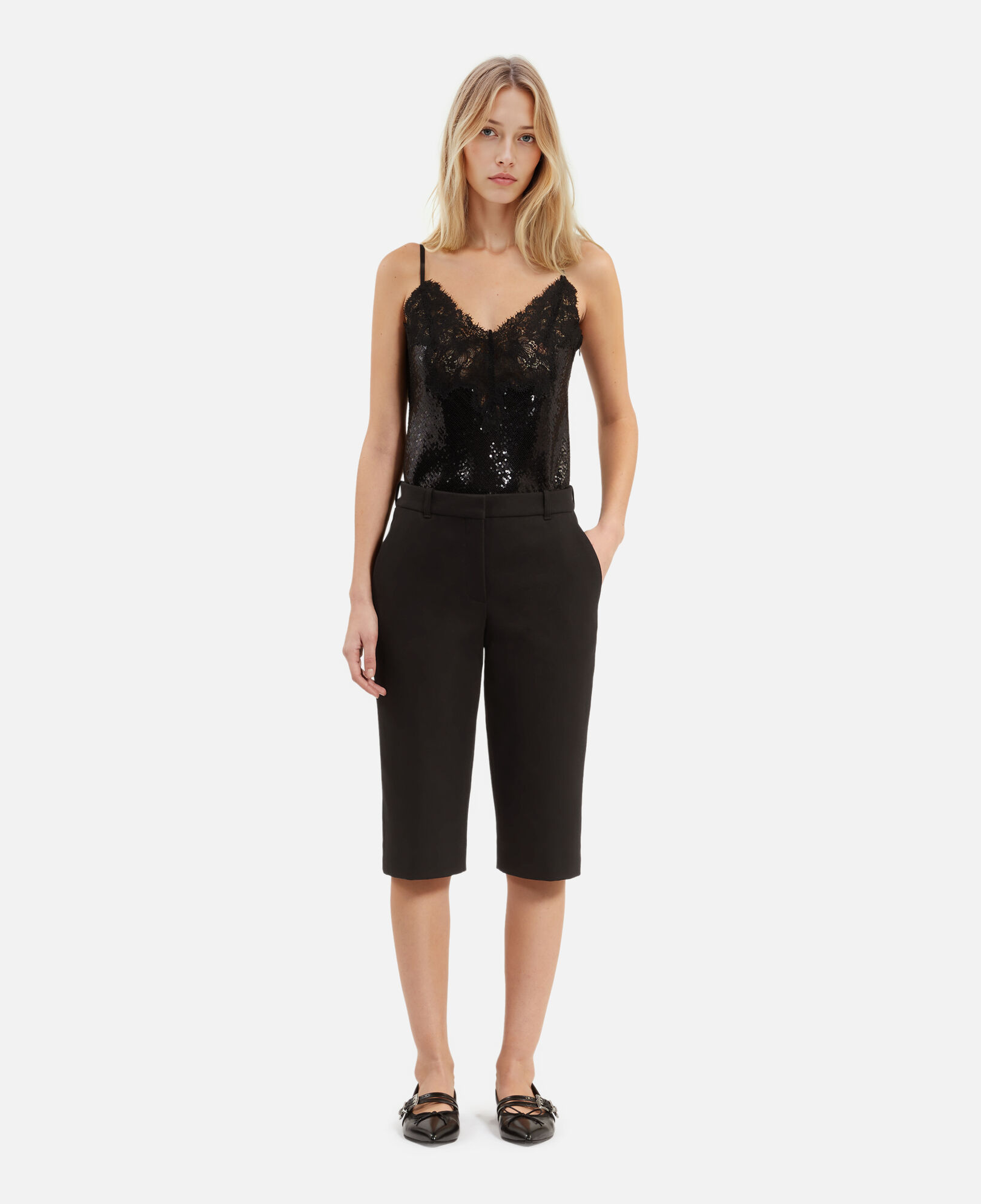 The Kooples FEMME BLACK bermuda capri noir