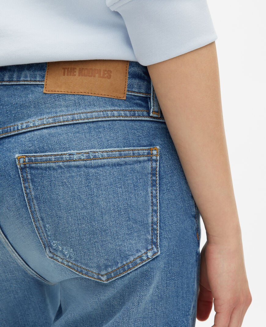 The Kooples FEMME BABY BLUE jean slim long bleu clair