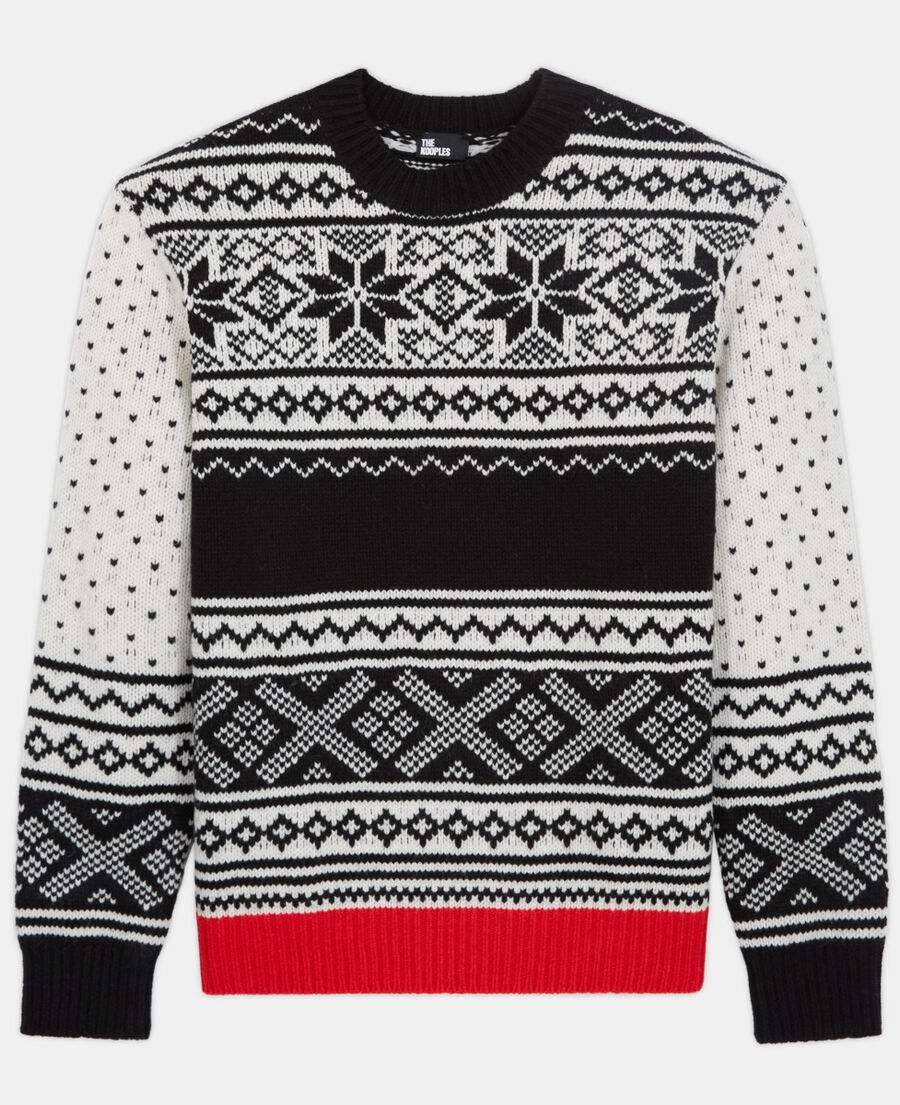 patterned wool sweater