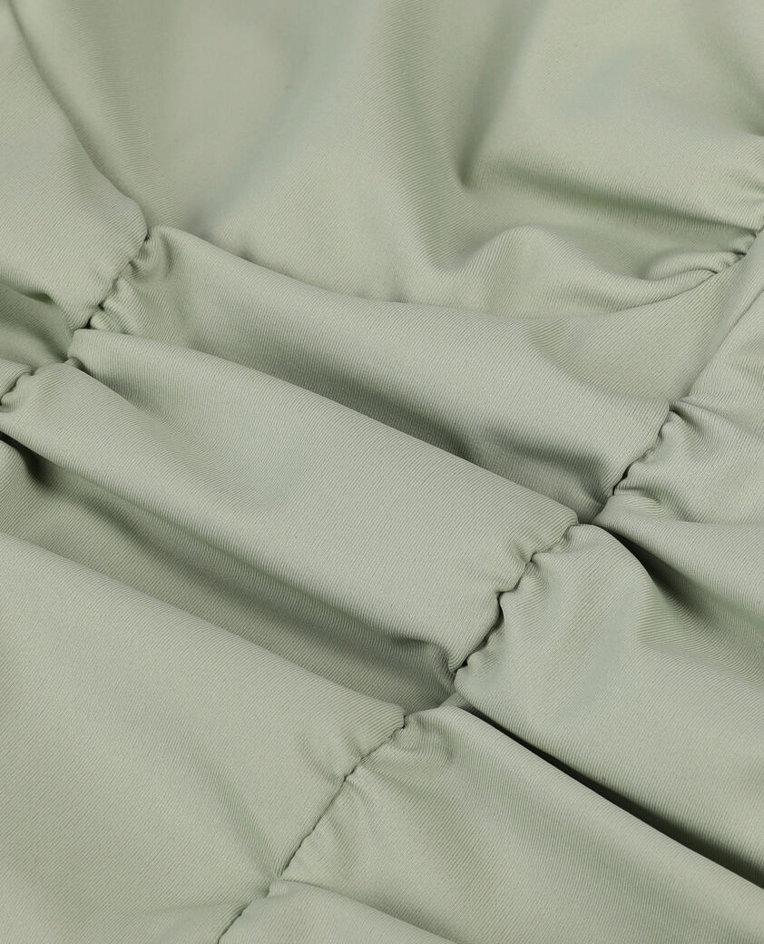 The Kooples FEMME KAKI GREY top court avec fronces vert clair