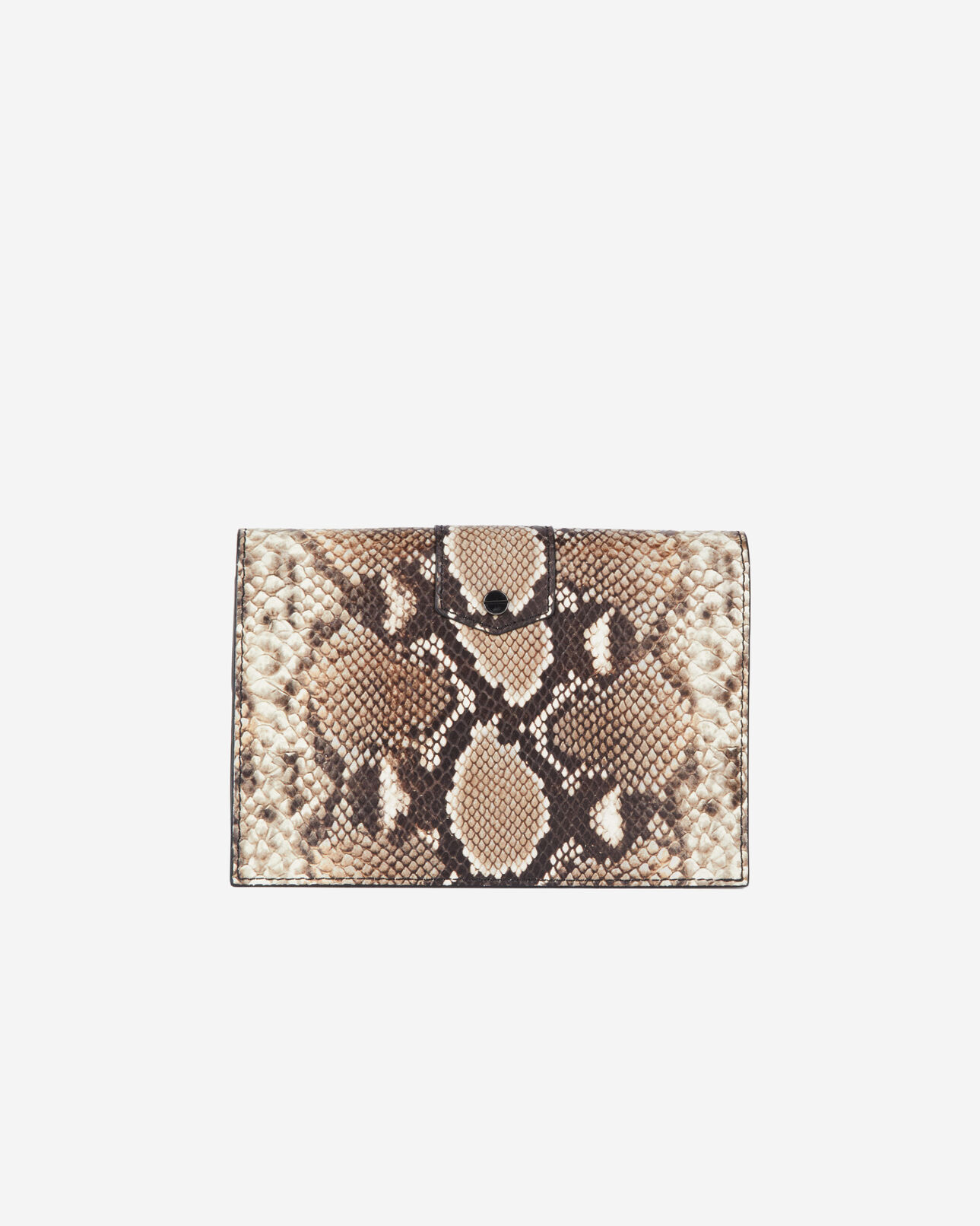 The Kooples WOMEN BLACK WHITE medium emily leather clutch bag