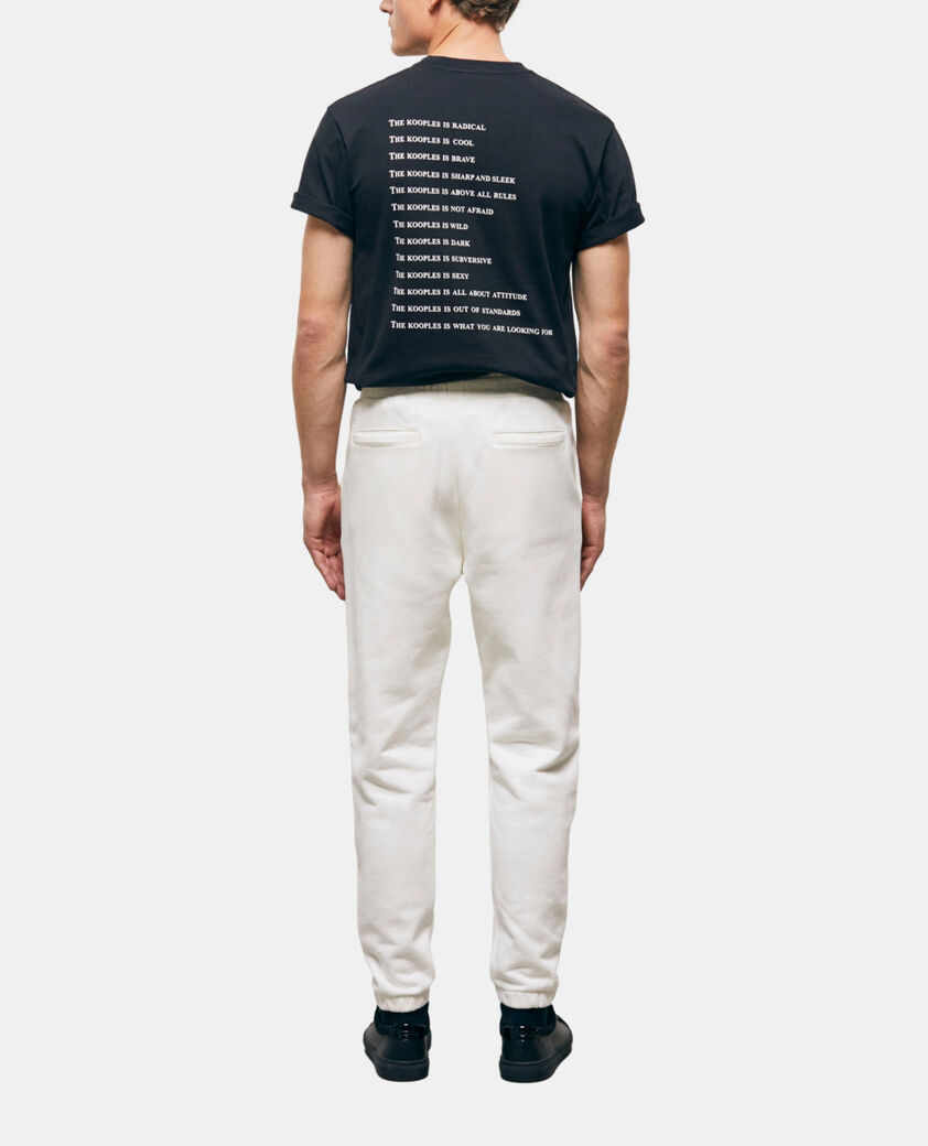 The Kooples H ECRU ecru joggers with what is print