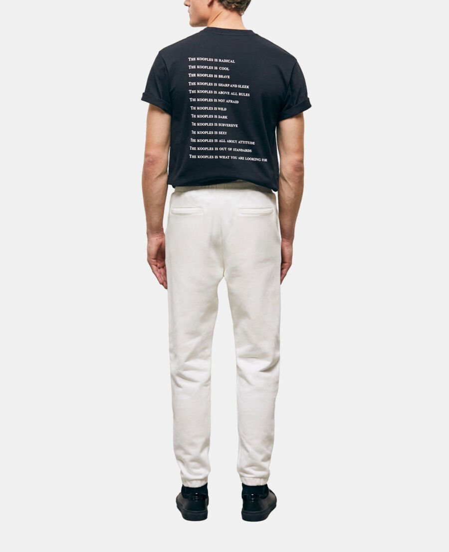 The Kooples H ECRU ecru joggers with what is print