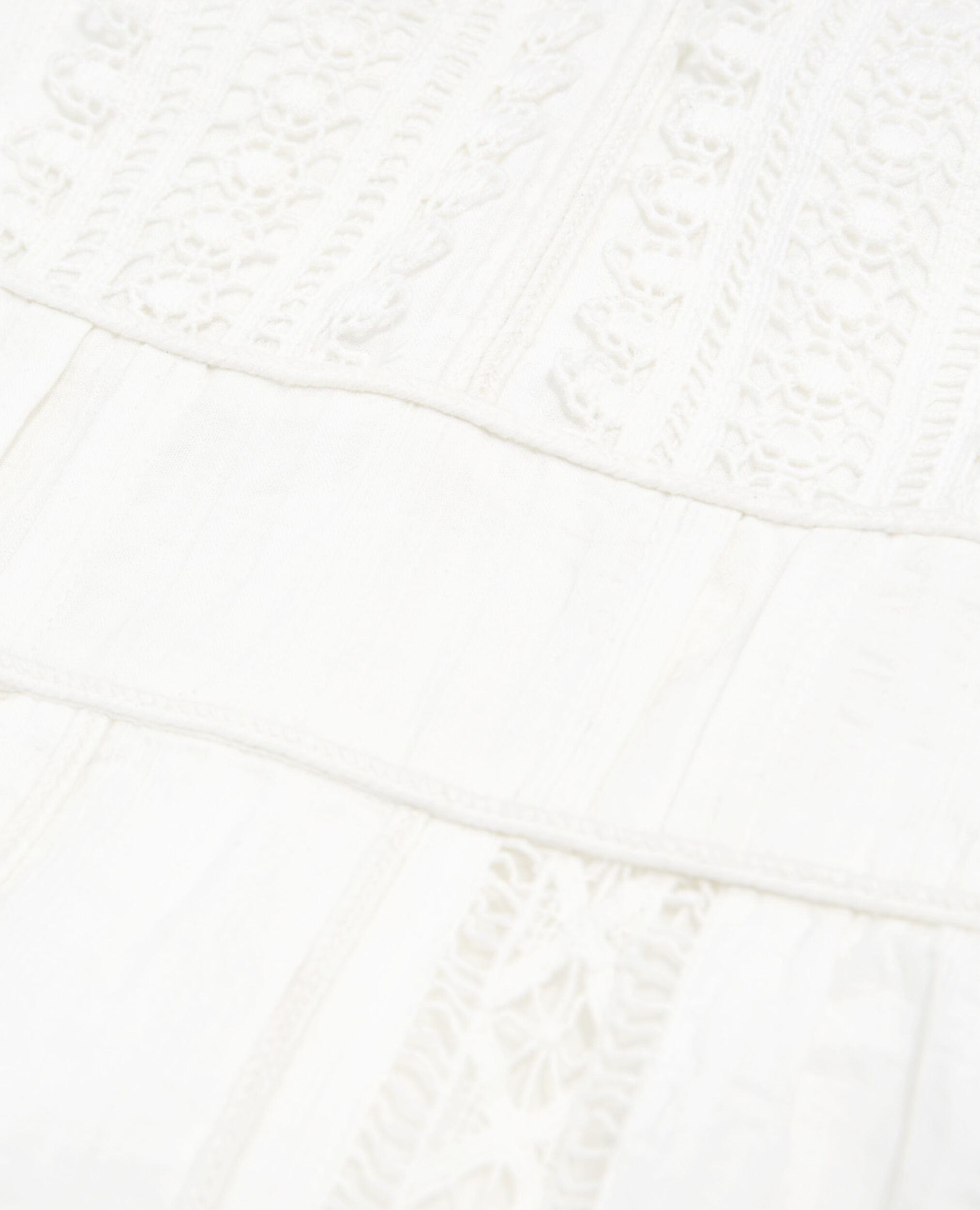 Ärmelloses ecrufarbenes Kleid mit Stickerei, OFF WHITE, hi-res image number null