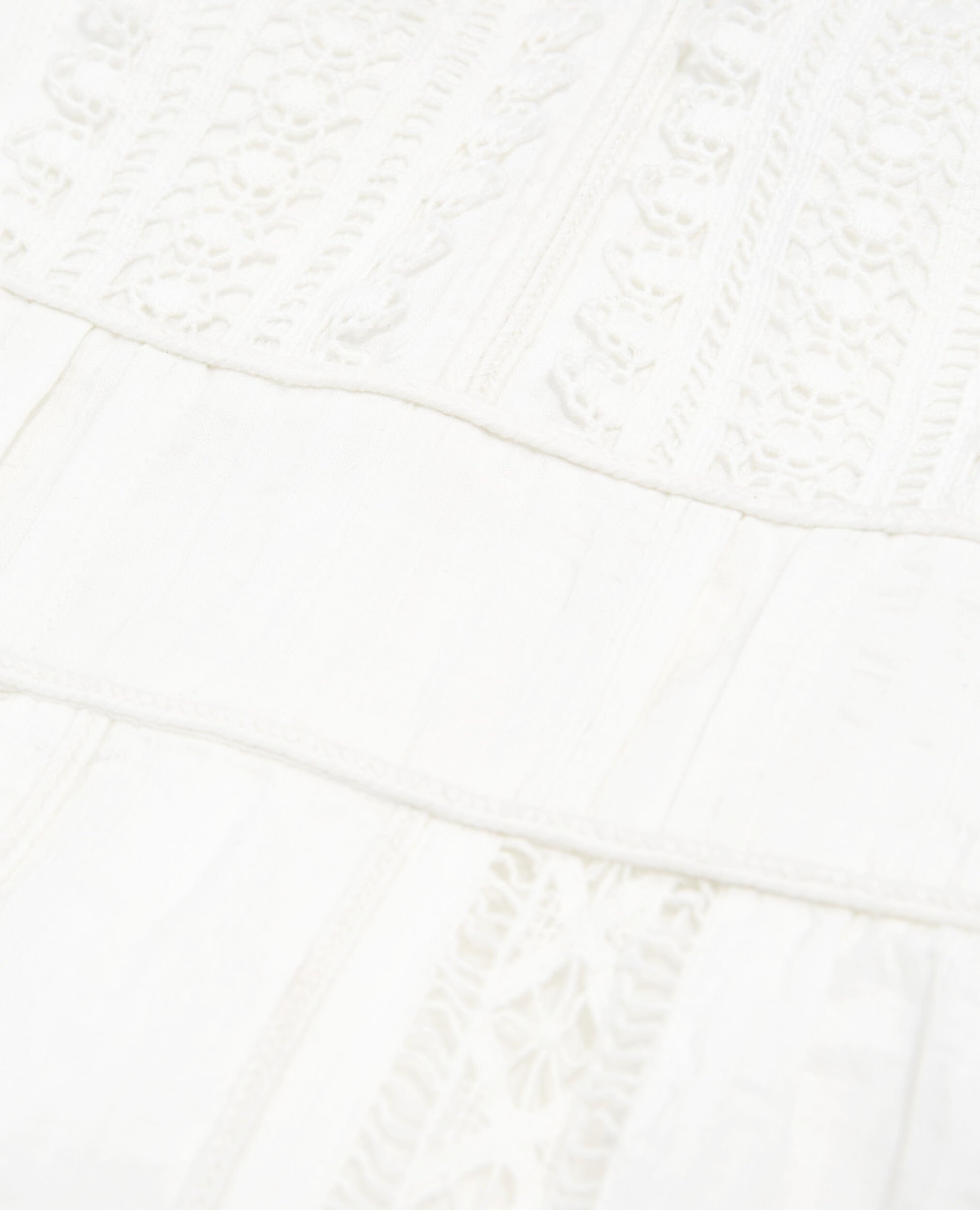 Ärmelloses ecrufarbenes Kleid mit Stickerei, OFF WHITE, hi-res image number null