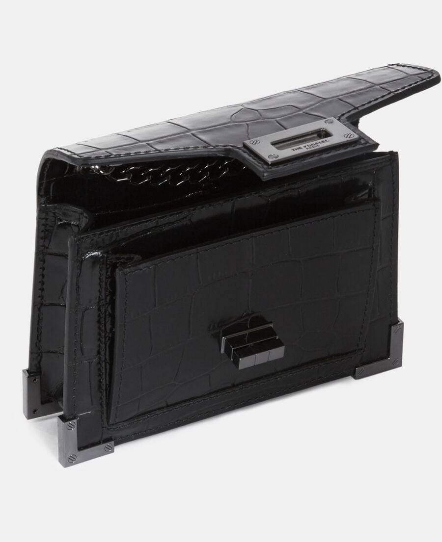 The Kooples WOMEN BLACK nano emily bag in black leather