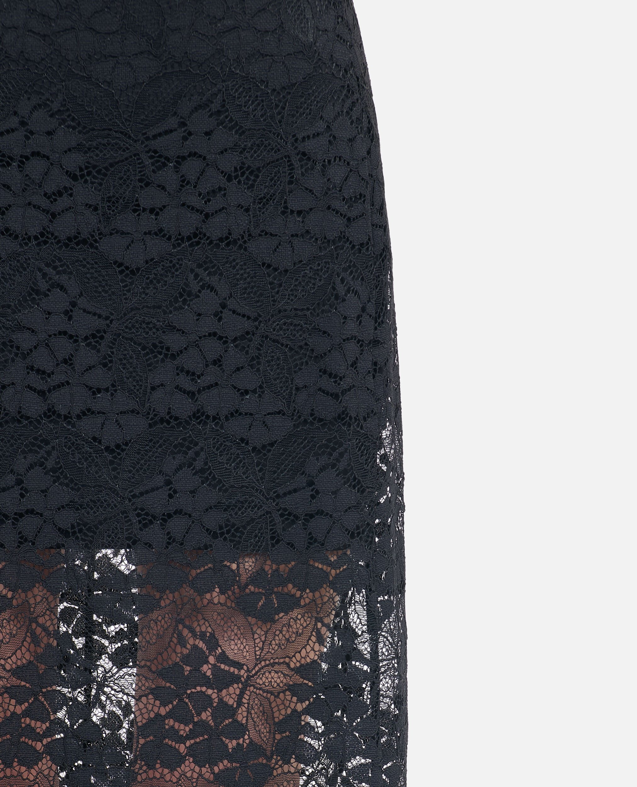 Jupe longue en dentelle noire, BLACK, hi-res image number null