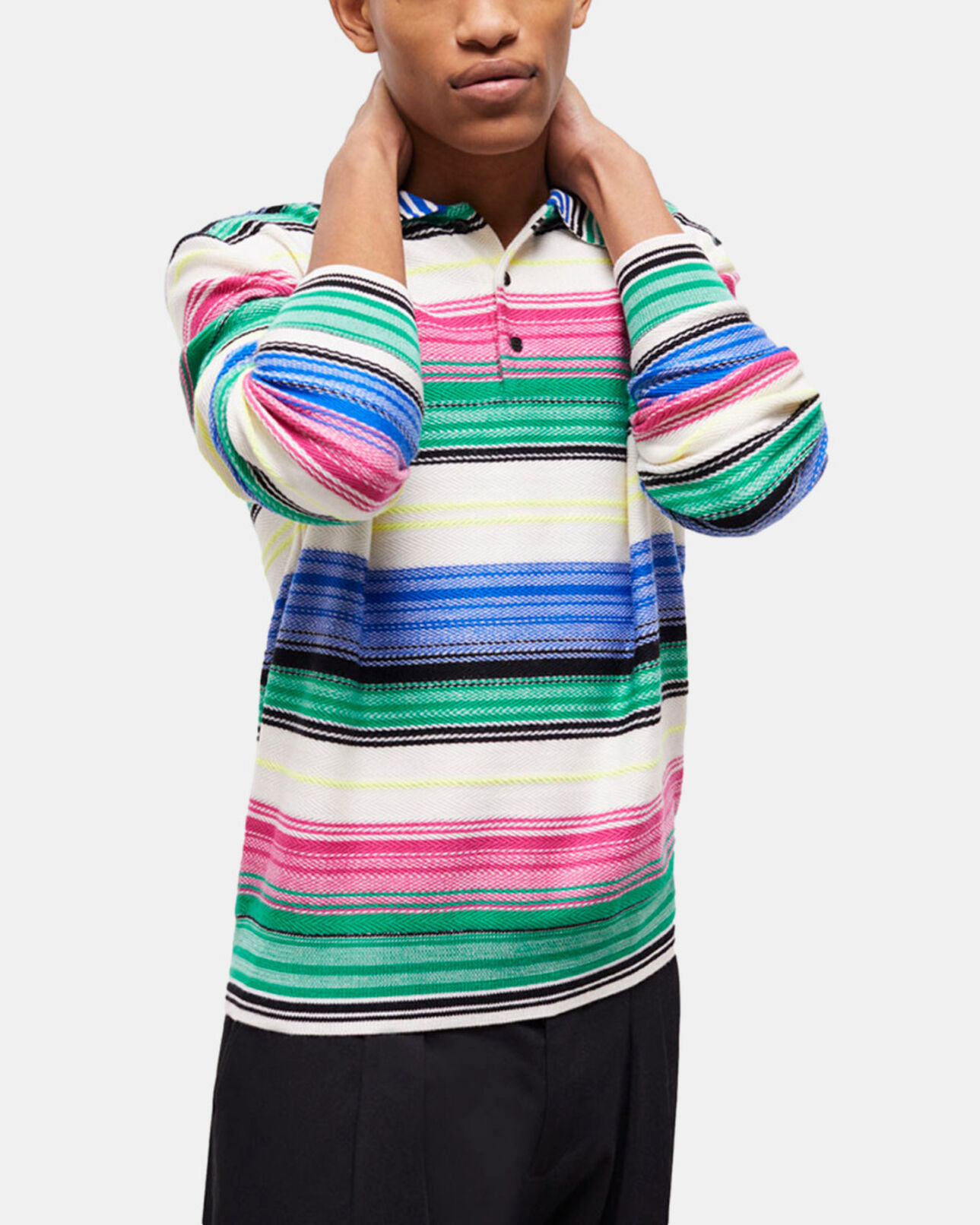 The Kooples MEN MULTICOLOR wool printed sweater